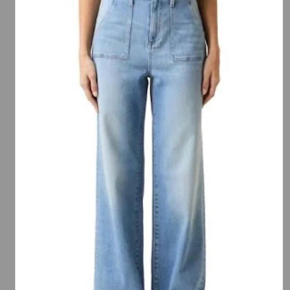 Le Jean Utility Trouser in Salt (light blue) Sz 25